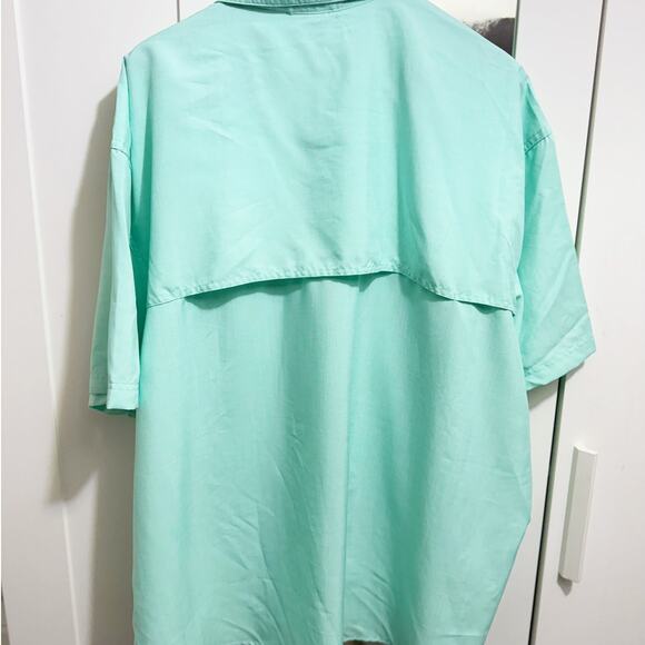 IZOD Saltwater Mint Green Button-Down Fishing Shirt Men’s 3XL NWT Lightweight - Picture 2 of 10